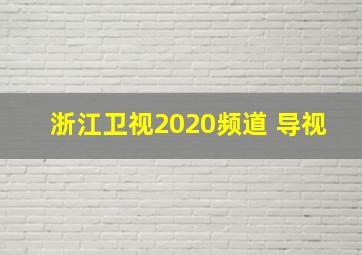 浙江卫视2020频道 导视